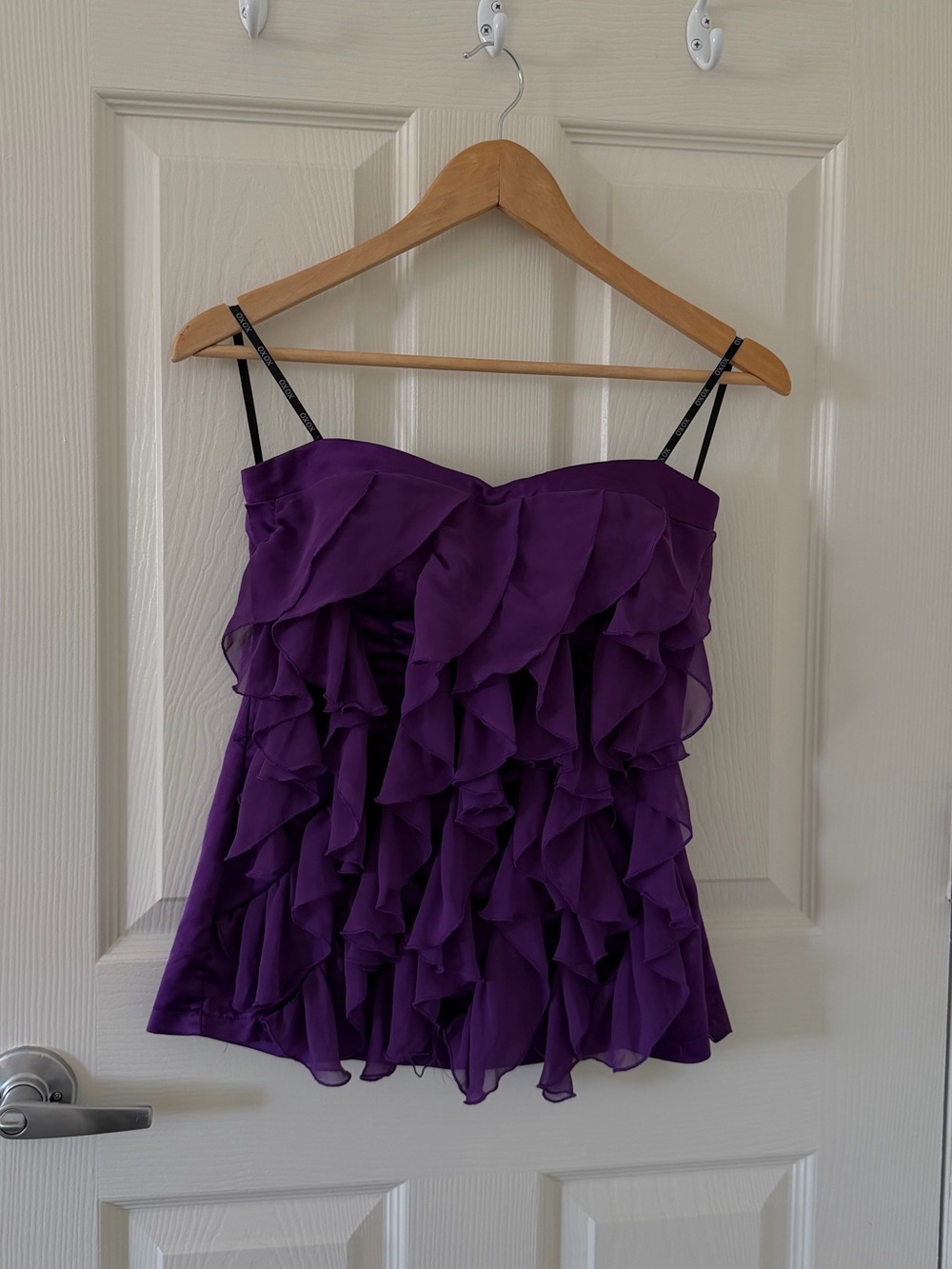 XOXO Purple Ruffle Layered Chiffon Cami